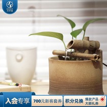 Wanqiantang ceramic water circulation system Water decoration desk decoration Chinese fountain Bamboo language water device