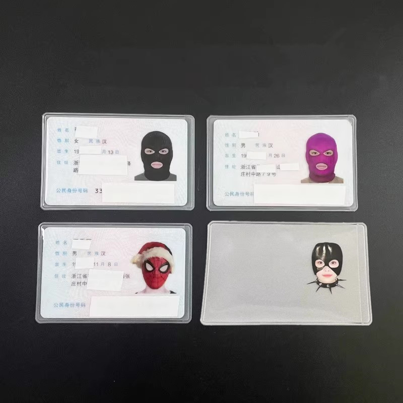 Tiktok-Style Prank Headgear Id Card Protector Transparent Anti-Magnetic Creative Cartoon Anime Cover for Men and Women Tiktok-Style Prank Headgear Id Card Protector Transparent Anti-Magnetic Creative Cartoon Anime Cover for Men and Women