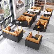 Sales office to negotiate rest area leisure sofa Net red light luxury dining dessert milk tea shop cafe table and chair combination