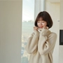 Trang web chính thức của Hàn Quốc mua mùa thu đông 2018 kiểu mới dành cho nữ phiên bản Hàn Quốc của bộ áo len chạm đáy - Áo / áo thun áo len nữ