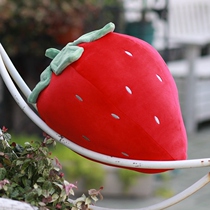 Soft red teenage girl hearts strawberry cuddled paparazzi huddled with sleeping doll fruit plush toy warm up gift