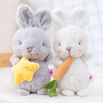 Nordic Blush Small White Rabbit Paparazzi Stars Grey Rabbit Fur Suede Toy Baby Pacify Turnip Rabbit Girl Gifts