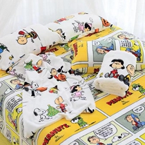 Cute Puppy Cartoon Flannel Blanket Blanket Office Afternoon Nap Blanket Coral Suede Small Blanket Single Double Cover Blanket