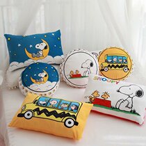 Puppy long pillow cover Pillow Cover No Round Short Plush Living Room Office Car Headboard Sofa Backrest Leaning Back