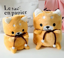 Brown Firewood Dog Dog Roll Blanket Dog Blanket Flannel Blanket Children Adults Spring And Autumn Air Conditioning Blanket Blanket Lunch Break Blanket