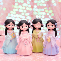 Girl heart Court Hanfu Gege desktop girl cake decoration doll princess to send girls best friend birthday gift