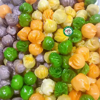 4 pieces of handmade vegetable skin small Bun Bag breakfast Pearl small cage fruit and vegetable small cage fresh shrimp 500g