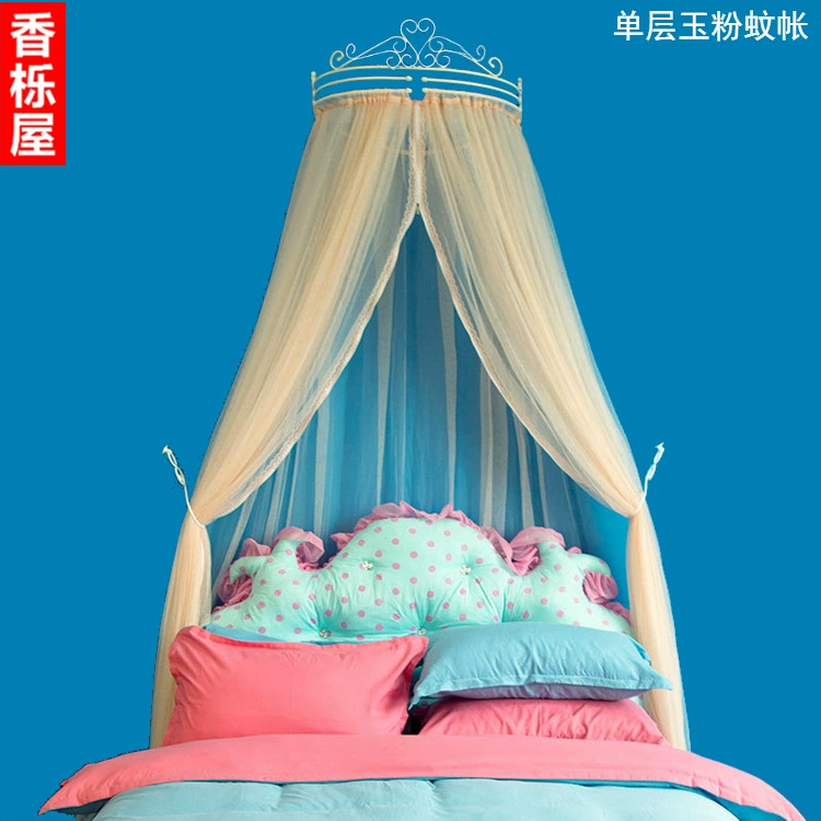 Princess Crown giường ren giường rèm gạc vòm lưới tòa án Hàn Quốc trang trí đám cưới rèm giường rèm ngủ giường tầng