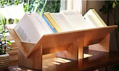 Accord Pavilion solid wood mini desktop small newspaper stand student desktop storage storage Amandshurica personality V-shaped partition