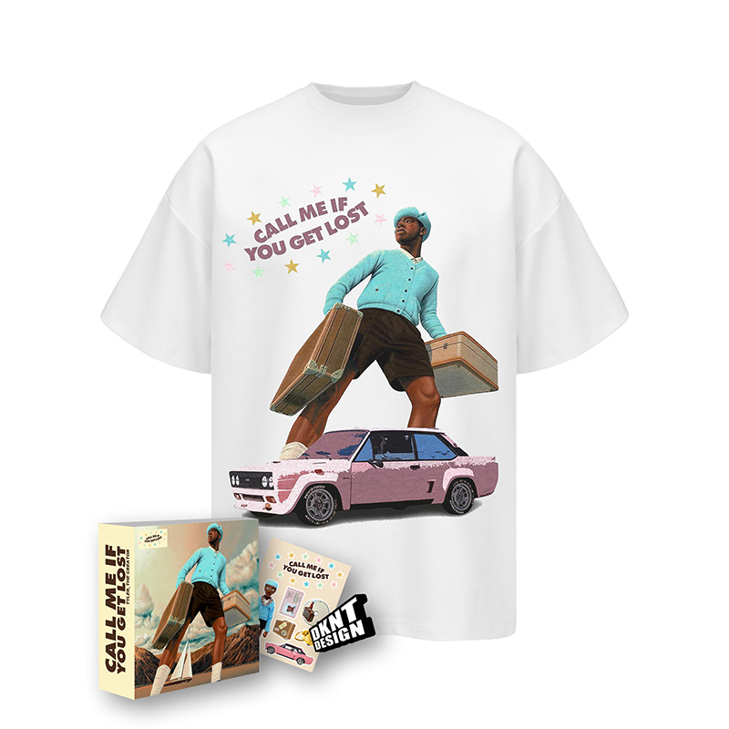 Tyler the Creator Short-Sleeve T-Shirt Hip-Hop Portrait Call Me American Style Heavy Cotton