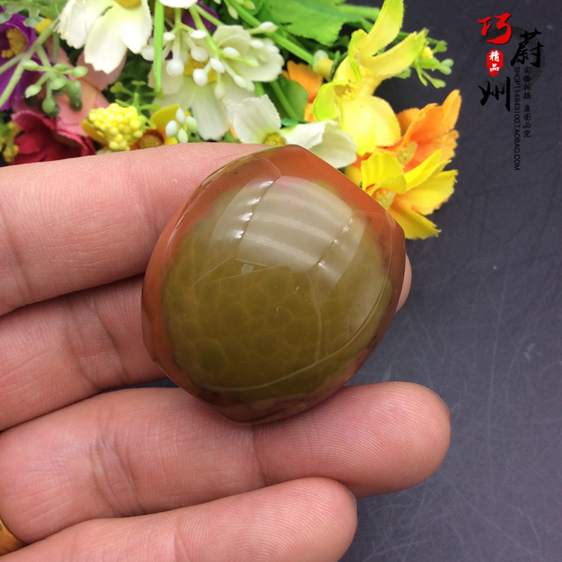 Pure natural Xuanhua State Red Manau back Cloud Leller handlebar piece to see the Manau ornament special price 