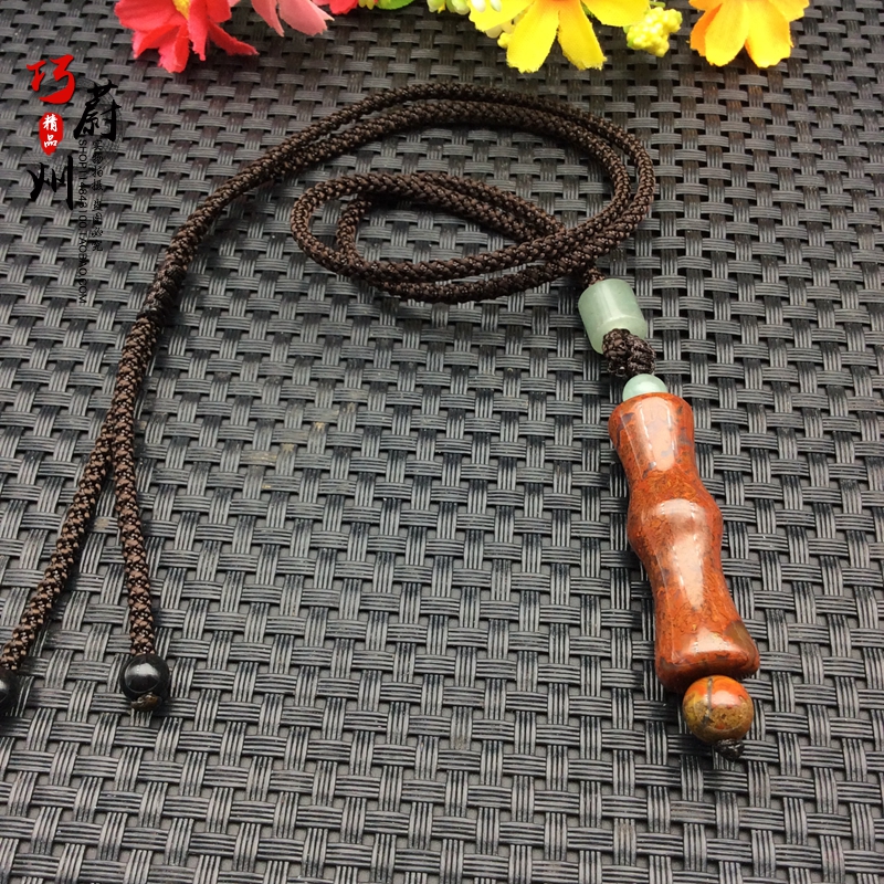 Exquisite and pure natural Xuanhua Warring States red agate accessories grass flower bamboo festival 108 Buddha beads Xingyue King Kong accessories
