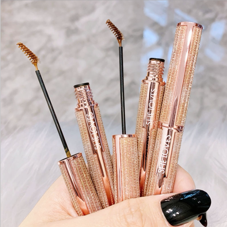 Glitter Stars Air Dye Brow Eyebrow Brush Inclined Head Waterproof Sweaty Black Curry not fainting Li Jiaqi Recommended