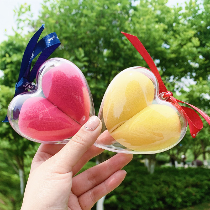 Soft and loving beauty and makeup egg cover box Two mounted mitre sponge powder to not eat powder March Tutu feel clothes post