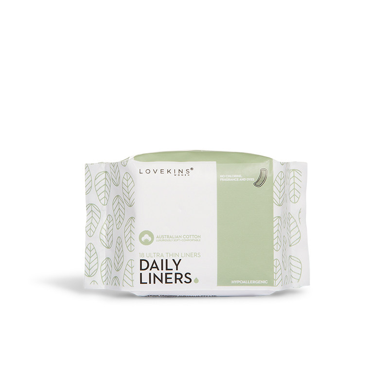 Australian Lovekins Women body wash with ultra-thin breathable pure cotton sanitary cotton pad 18 pieces