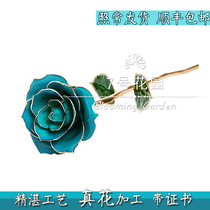 No 7 Garden Golden Rose 24K gold leaf rose gold plated Valentines Day gift Birthday gift for girlfriend and wife