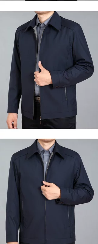 Mùa xuân và mùa thu Trung thu Áo khoác nam Dad Pack Business Casual Cha trung niên nam Áo khoác mỏng