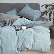 Washed cotton full cotton four sets of soft and skin-resistant anti-mite anti-mite back to the south and also comfortable