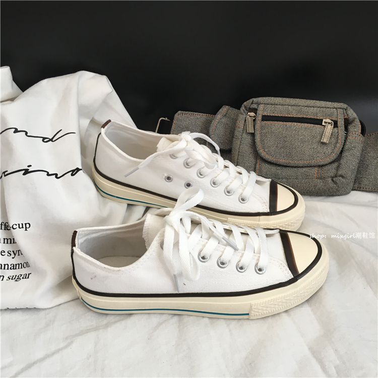 Sinh viên Hàn Quốc hoang dã ulzzang retro cổng gió chic vải nữ 2018 mới 1970 Giày Harajuku cửa hàng giầy dép