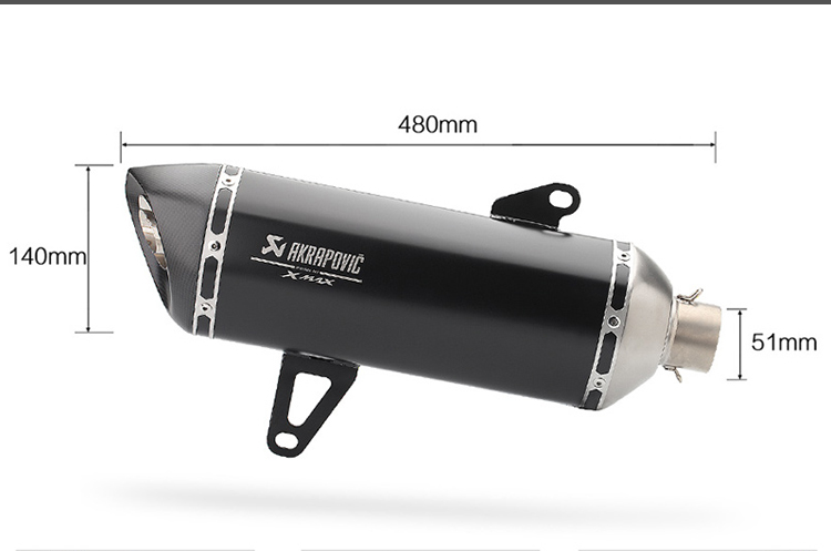 XMAX300 xe máy ống xả tay ga phần trước bằng thép không gỉ XMAX300 Yamaha sửa đổi sợi carbon đầy đủ - Ống xả xe máy pô wave alpha
