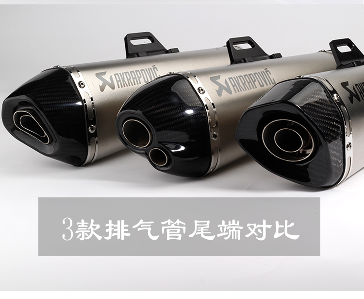 Xe máy sửa đổi xe thể thao chân trời Kawasaki sợi carbon lớn hình lục giác đôi miệng ống xả Scorpio phổ quát - Ống xả xe máy ống pô xe máy