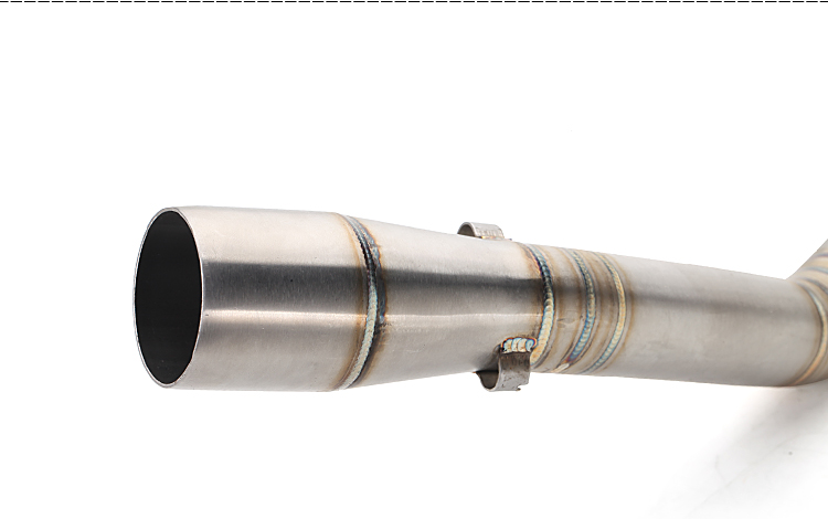 Xe máy sửa đổi gsxr150 phần trước bằng thép không gỉ kết nối đầy đủ phần ống xả thẳng Tianzhu ống xả hình lục giác nhỏ - Ống xả xe máy ống xả xe máy
