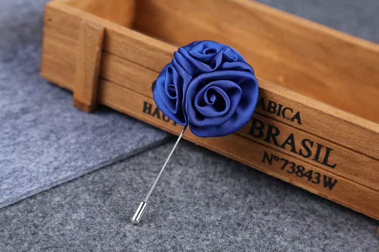 Mới thủ công châu Âu và Mỹ vải trâm ba trong một hoa hồng cổ áo hoa nam phù hợp với áo sơ mi chèn trâm cài - Trâm cài huy hiệu cài áo