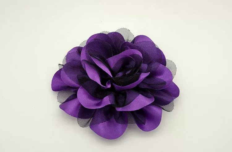 Kết cấu hai lớp vải satin mềm mượt Châu Âu và hoa lớn corsage trâm cài phụ kiện chuyên nghiệp cài áo nữ sang trọng