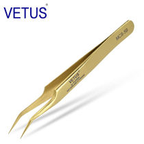VETUS colorful high precision stainless steel beauty tweezers Camellia false eyelash grafting flowering MCS-5B