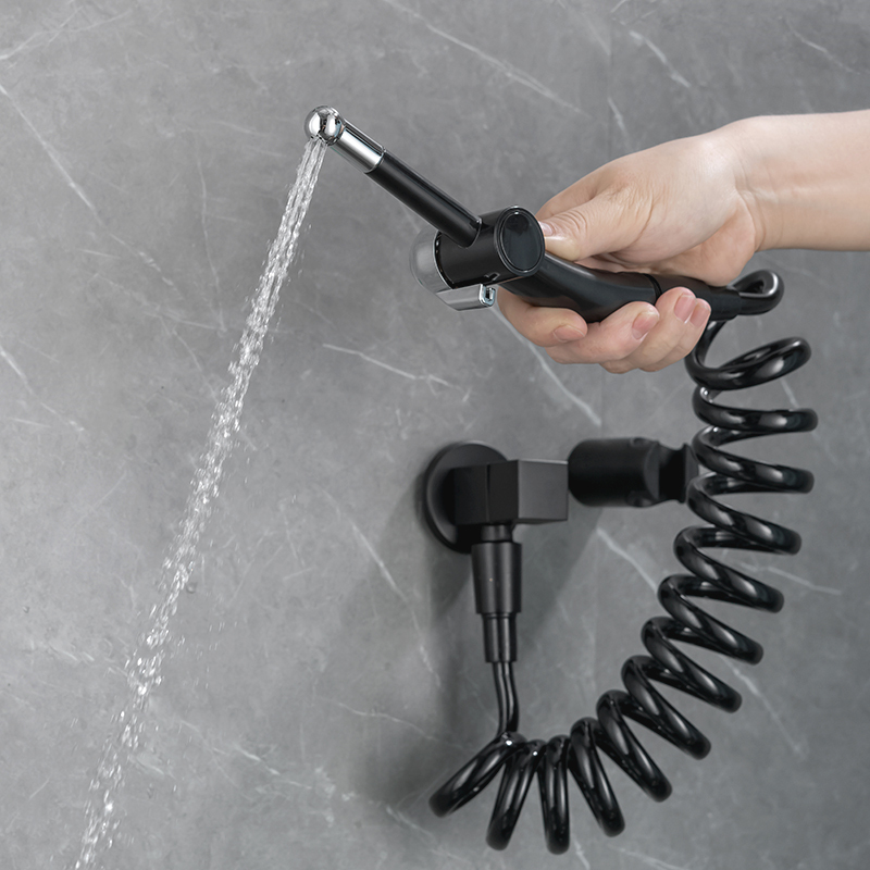 Black Maternal Perineal Private Parts Irrigator, Bidet Nozzle, Toilet Hot and Cold Insertion Butt Washing Faucet Set Black Maternal Perineal Private Parts Irrigator, Bidet Nozzle, Toilet Hot and Cold Insertion Butt Washing Faucet Set
