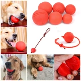 Игрушки для собак, измельчение зубных силиконовых сплошных шариков Золотые репо, Hastecason Teddy Interactive Pet Training