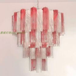 French-Style Vintage Murano Glass Chandelier for Duplex Living Room and Bedroom, Designer Villa Lobby Chandelier