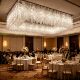 Crystal lamps for banquet rooms, light luxury square modern ceiling lamps, atmospheric engineering lamps for hotel clubs