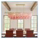 French mid-century style chandelier American bar light luxury glass lamp rectangular villa designer restaurant bedroom lamp