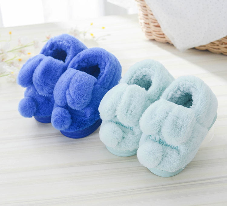 Pantoufles enfants en suède pour hiver - semelle plastique - Ref 1018199 Image 8