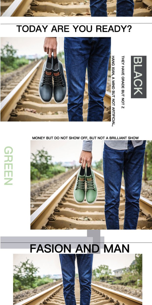 Giày đi mưa nam ống ngắn để giúp mưa đi giày nước Giày cao su Giày nam nữ không thấm nước chống trượt mùa xuân và thời trang mùa thu - Rainshoes ủng cao su