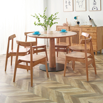 Day-style modern Nordic solid wood Leisure Dolicke Round table folk Cebu type table Home balcony dining table and chairs