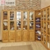 Cedar kệ góc gỗ tủ sách tủ khóa miễn phí kết hợp kệ sách với tủ kính cửa của Trung Quốc hiện đại - Buồng tủ quần áo bằng gỗ Buồng
