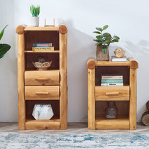 Full solid wood TV cabinet log side cabinet Berwood stand room Living Room Lockers Modern Simple side cabinets Mining-room furniture