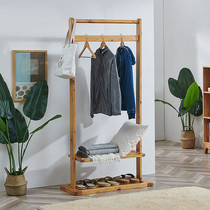 Nordic pure solid wood shelve luggage holder luggage rack clothes hat rack Easy floor hanging clothes pole living-room Berwood furniture