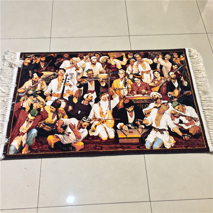 Xinjiang ethnic customs figures Woven Tapestries twelve Muqam Home Decorative Pendant Wall-mounted Wall Blanket Fresco