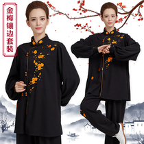 Ancient rhyme black Taiji womens autumn clothes New Taiji clothes performance clothes New Elegant Spring and Autumn practice clothes women