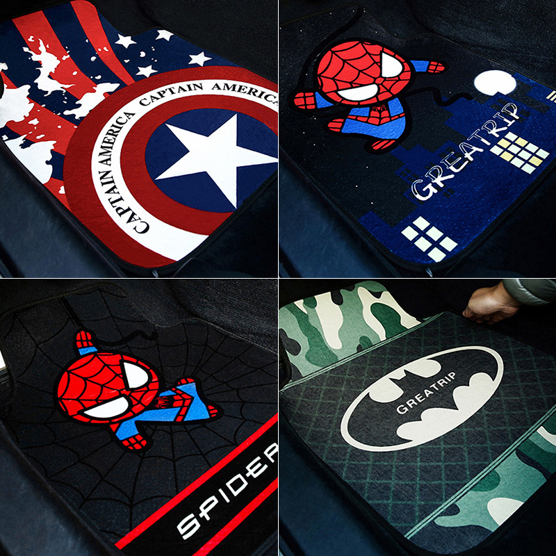 Cartoon Suede Car Mats Car Floor Mats Waterproof Non Slip Mat