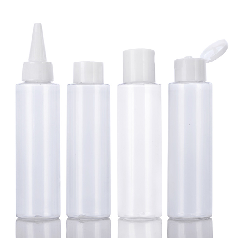 Manufacturer direct sales 100mlPET plastic bottle transparent flat shoulder bottle lotion bottle cosmetic bottle split bottle