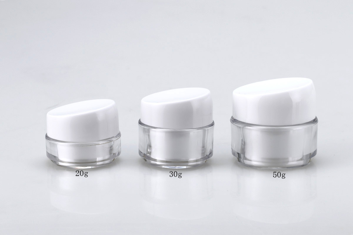 Manufacturers direct selling 20g cream bottle paste body cream bottle arc cap pressing crystal packed plastic bottle