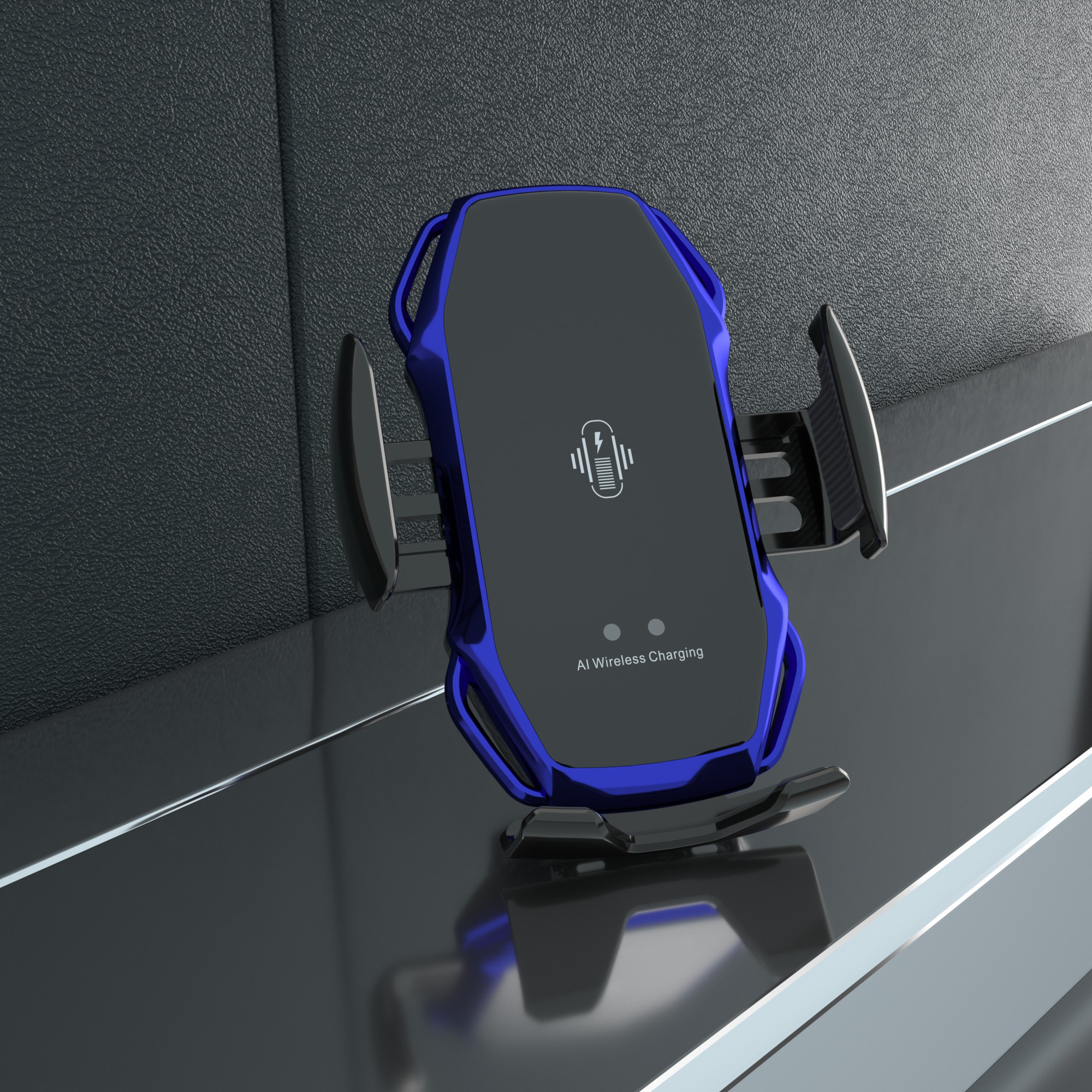 Car mobile phone on-board mobile phone holder wireless charging magnetic suction car netred creative fully automatic universal type fixed support