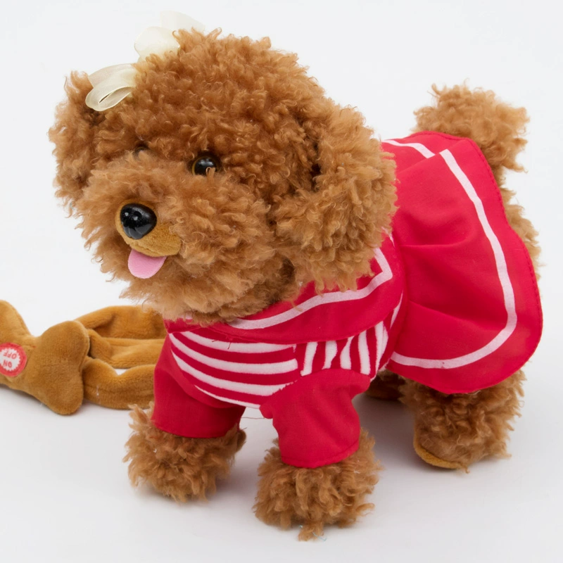 Trẻ em của đồ chơi điện dog leash puppy plush mô phỏng Teddy nữ baby boy thông minh máy điều khiển từ xa