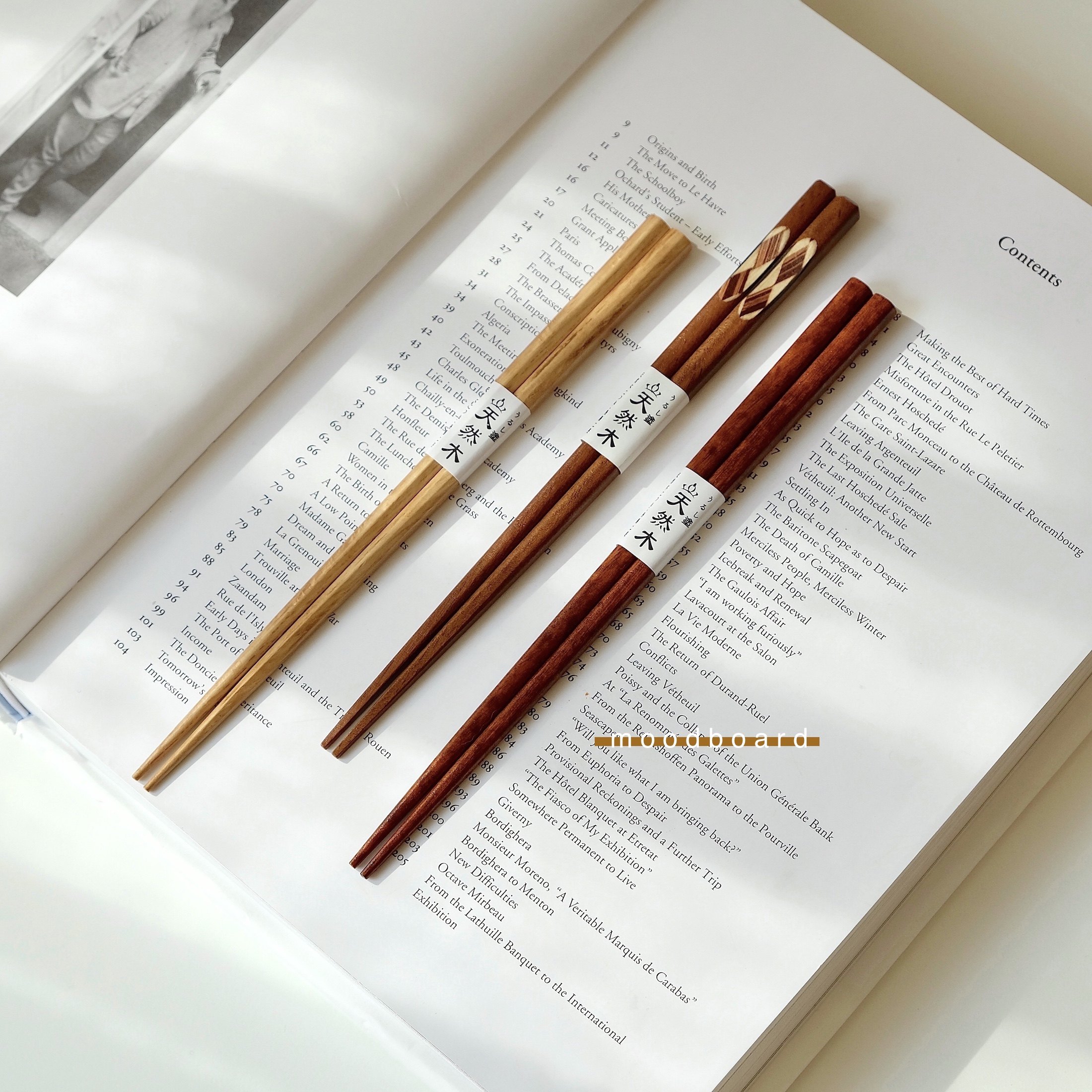 moodboard Japanese pointed wooden chopsticks household tableware high-grade solid wood healthy log iron wood chopsticks