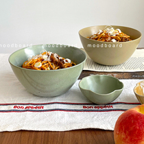 moodboard Japanese natural style round bowl matte gouting vintage ceramic noodles bowl soup bowl rice bowl tableware
