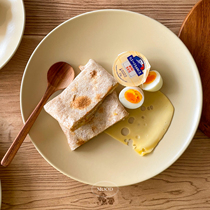 moodboard Korean cream yellow matte ceramic brunch tender yellow Western food dessert restaurant shop French